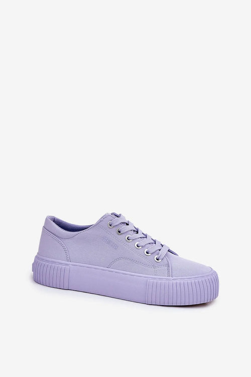 Baskets Step in style pour femmes, design moderne, couleur lavande, tige basse, semelle caoutchouc, confort quotidien, style décontracté