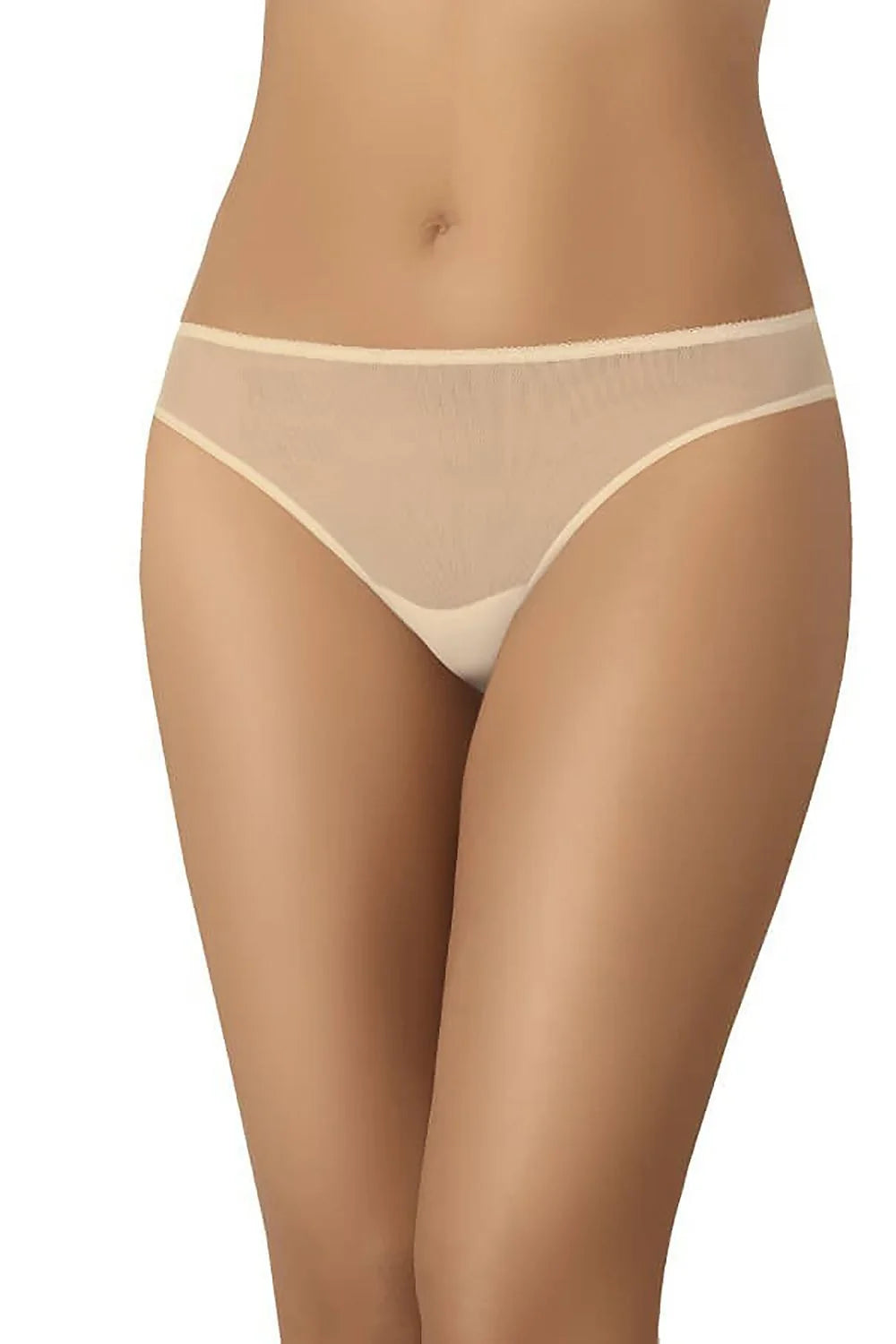 culotte Teyli femme beige maille fine tulle respirante taille basse élastique confortable invisible coutures plates gousset opaque