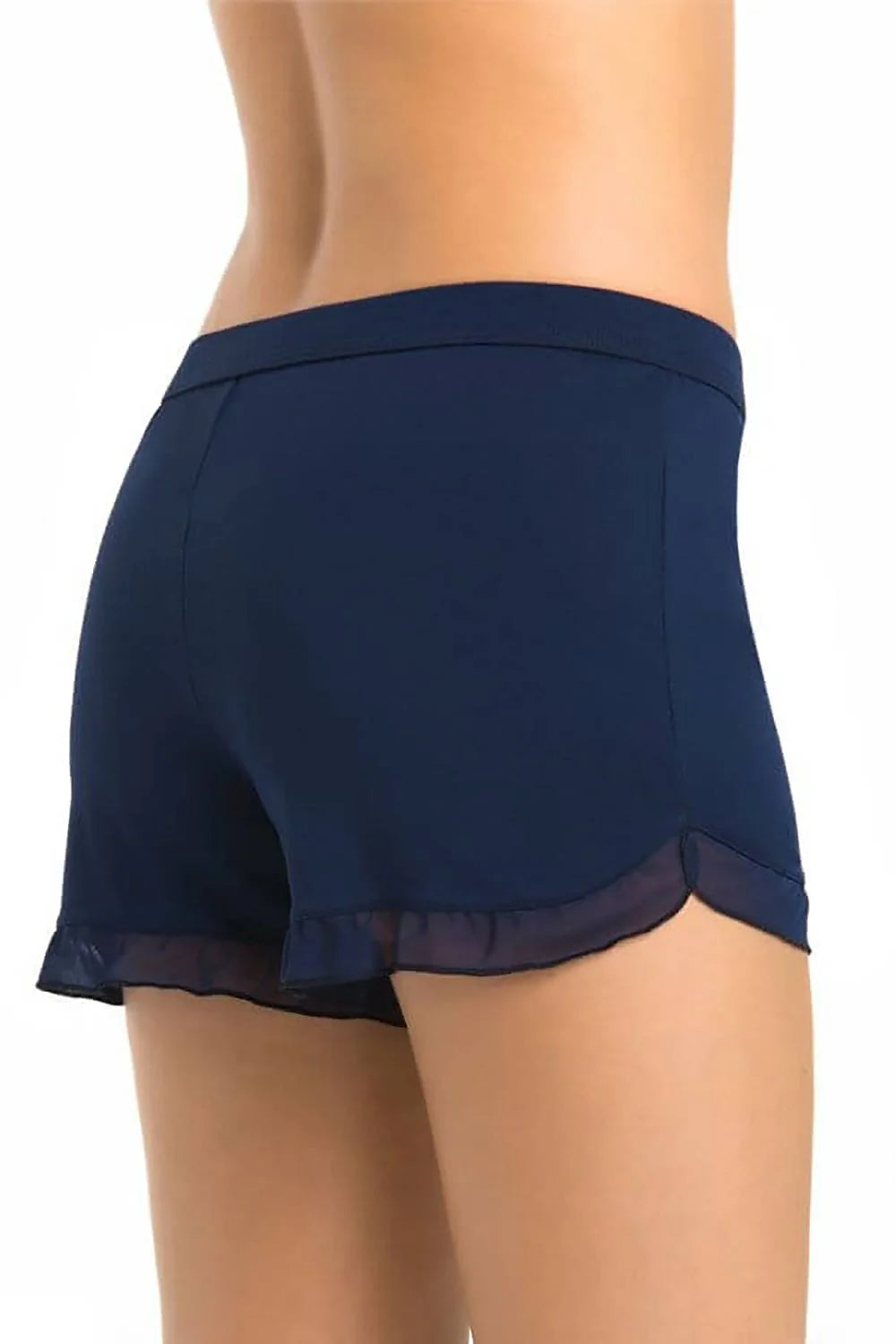 Shorts Femme Teyli Style Décontracté Bleu Marine Viscose Taille Élastique Femme Élégance Journée Chaudes Loisirs