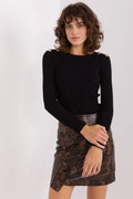 Ensemble féminin deux pièces pull longues manches jupe mini serpent noir marron mode élégante audace femmes