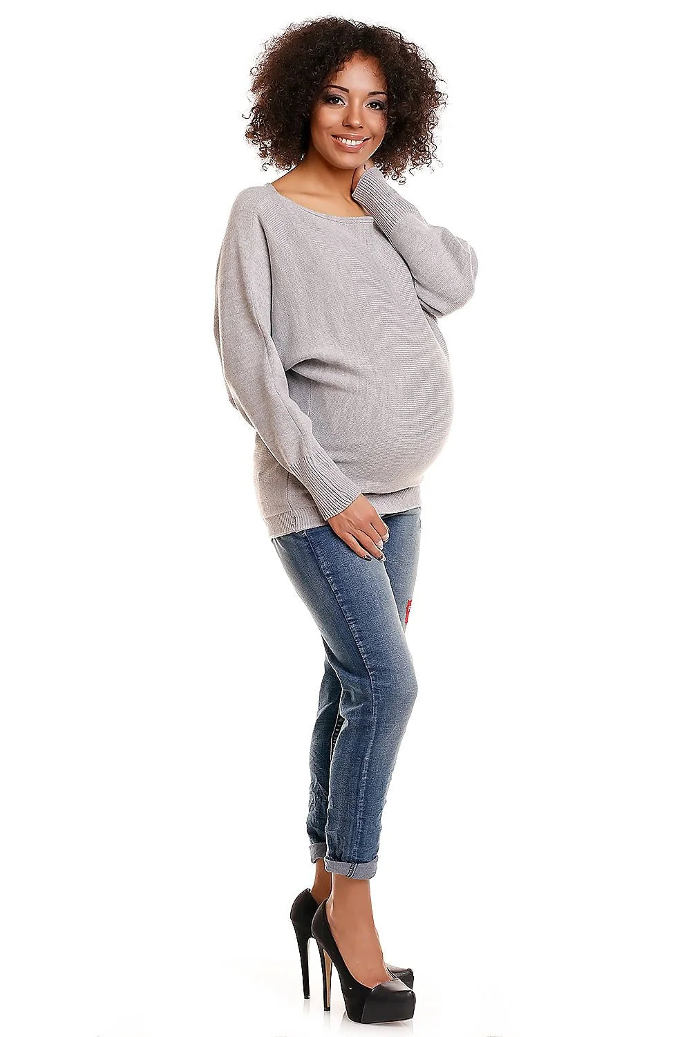 Chandail grossesse Pee Ka Boo, pull maternité oversize, coupe Kimono, manches longues, encolure bateau, tissu doux, 100% acrylique, confortable, élégant, mode maternité