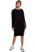 Ensemble jupe sweat coton élasthanne noir style sportif décontracté pour femmes modernes confort élégant