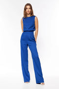 Combinaison élégante pour femme sans manches style moderne coupe ajustée dos nu polyester élasthanne occasion professionnelle soirée