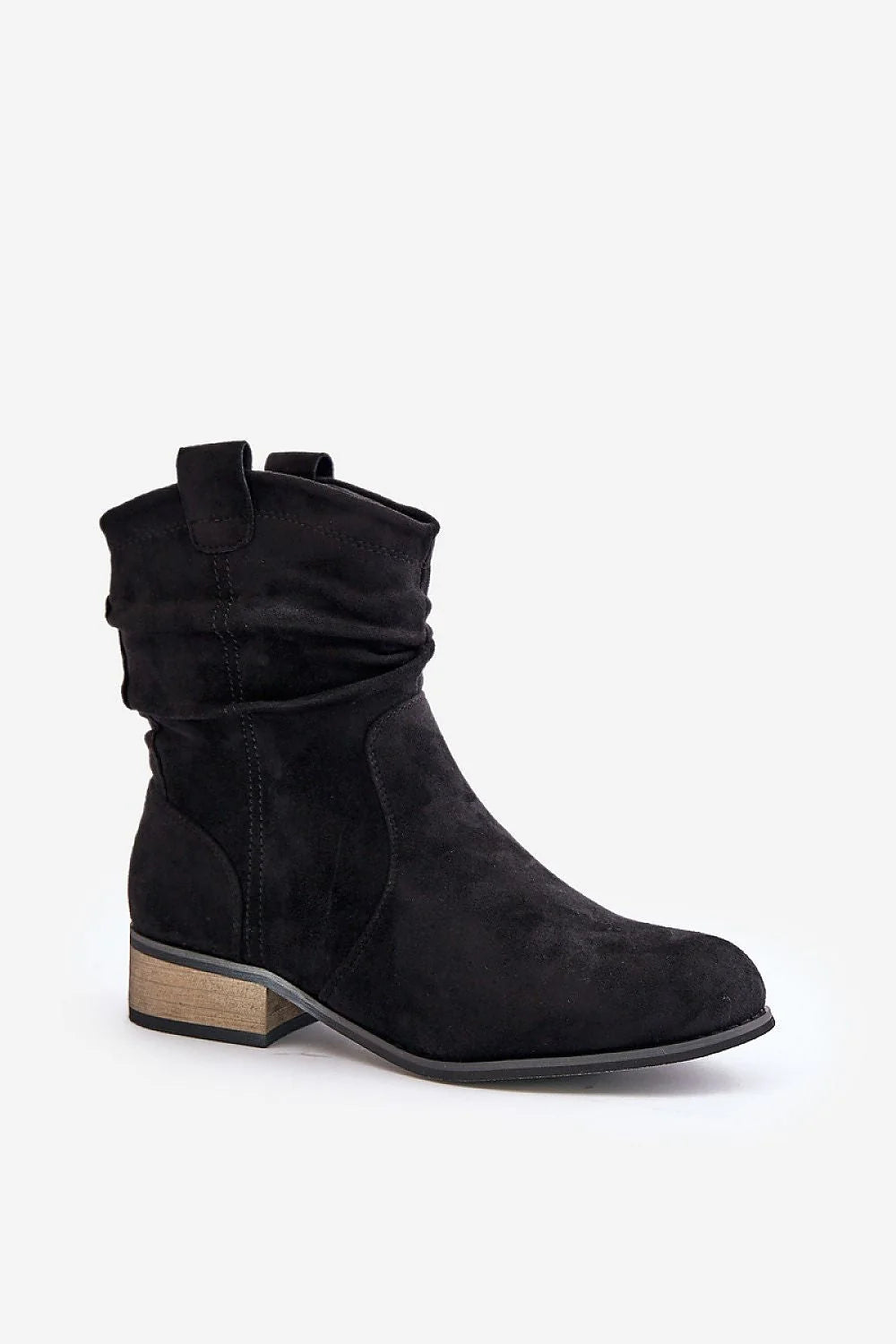 Bottines pour femmes en suédine écologique, design moderne, style bohème, talon carré, doublure synthétique, automne/hiver