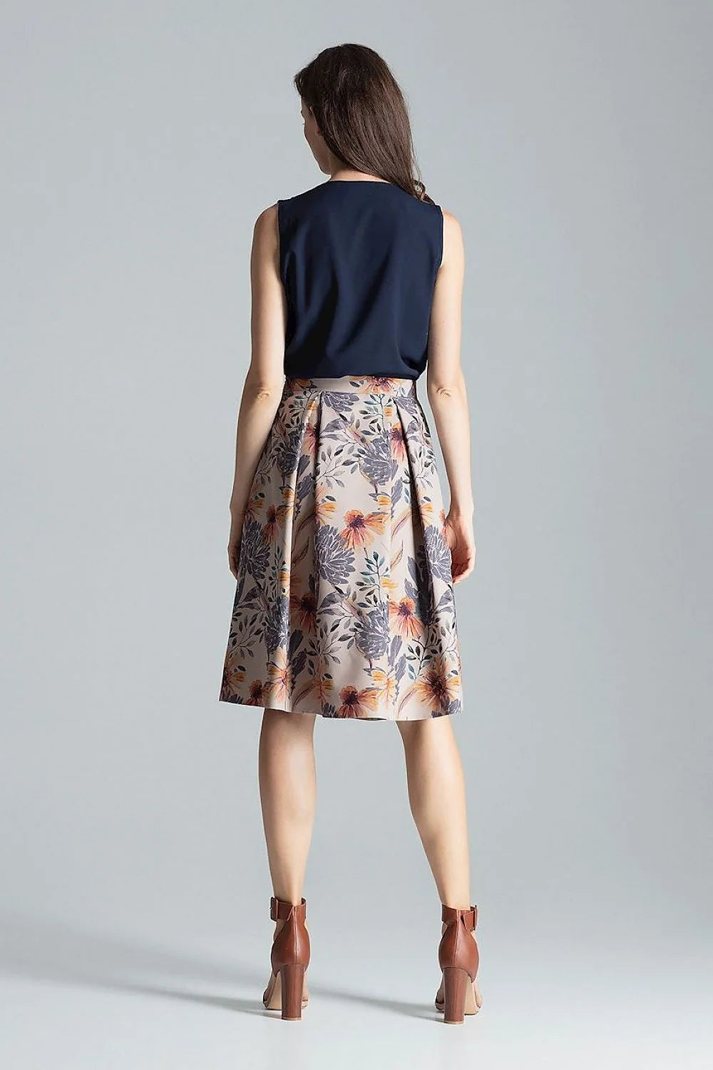 Jupe évasée polyester rouge bordeaux chic et élégante taille ajustable femme mode tendance moderne