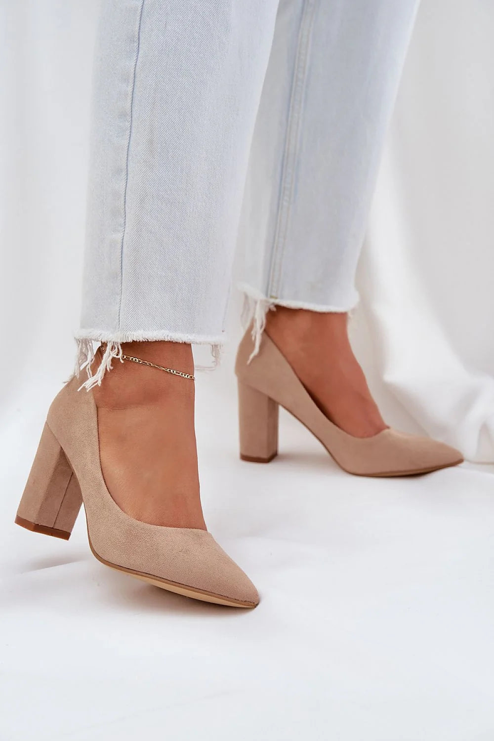 Escarpins talon large Step in style en daim suedecuir élégant classique confortable femmes diverses occasions