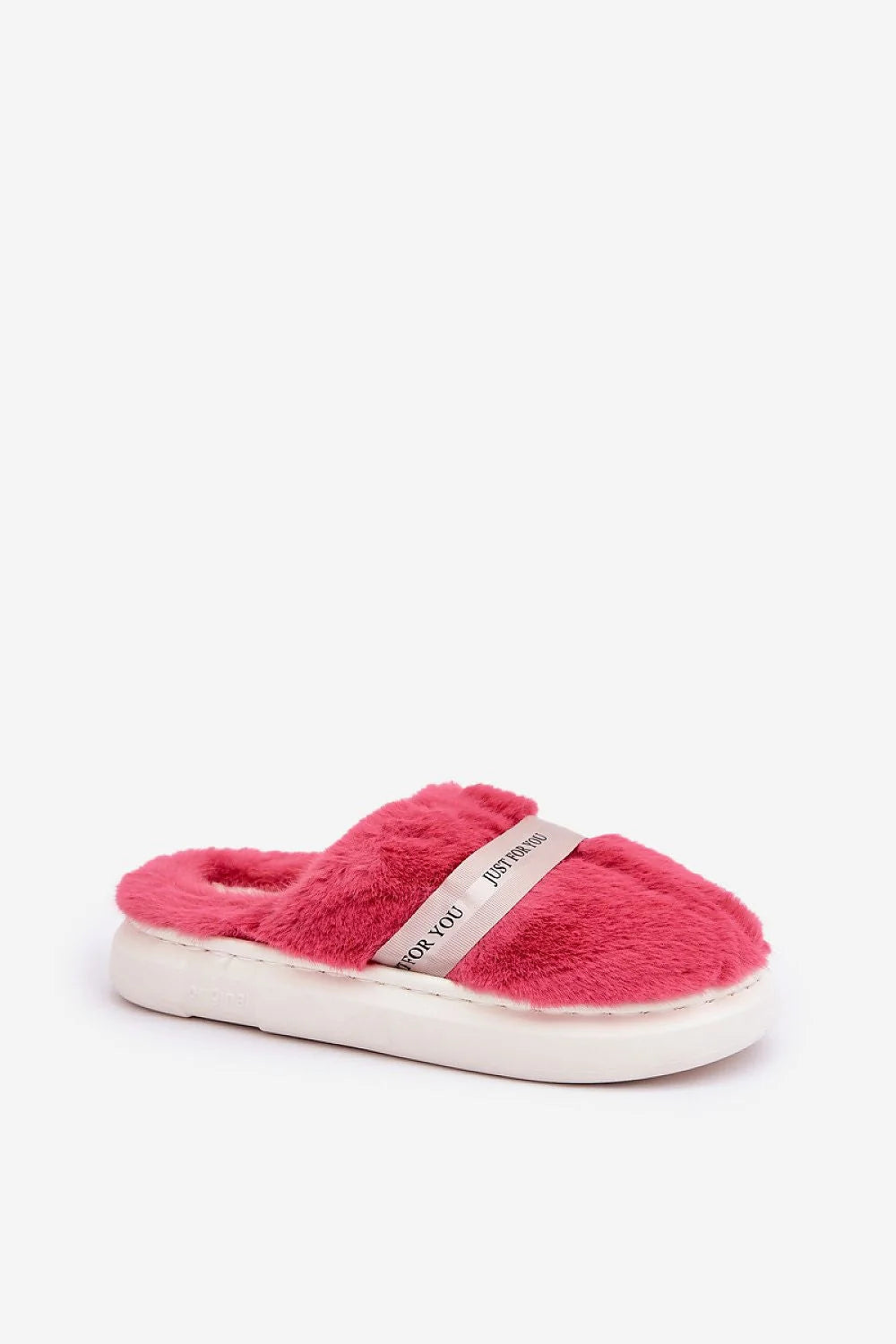 pantoufles féminines fourrure douce rose fuchsia élégantes confortables intérieur hiver slipon bout fermé semelle plateforme blanche rembourrée cocooning