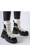 Bottes Solea femmes design moderne hiver bottines cuir suède fourrure synthétique blanche semelle caoutchouc waterproof