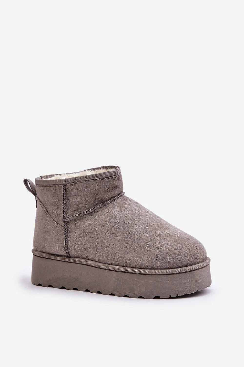 Bottes de neige Step in style femmes style casual coupe basse suède écologique fourrure synthétique plateforme caoutchouc