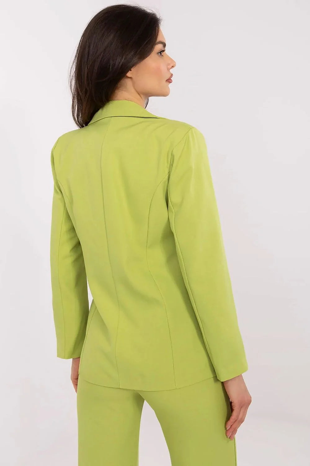 Veste blazer femme verte éclatante coupe classique style tailleur occasion professionnelle