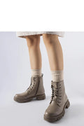 bottes combat élégantes militaire taupe similicuir montantes lacets ziplatéral semellecrantée plateforme rangers utilitaire casualchic confort hiver boutarrondi talonbas