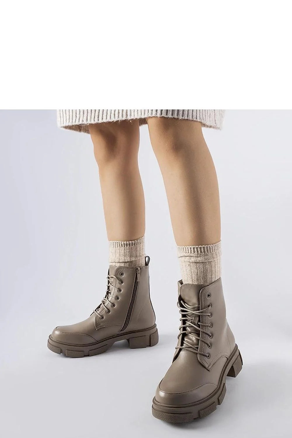 bottes combat élégantes militaire taupe similicuir montantes lacets ziplatéral semellecrantée plateforme rangers utilitaire casualchic confort hiver boutarrondi talonbas