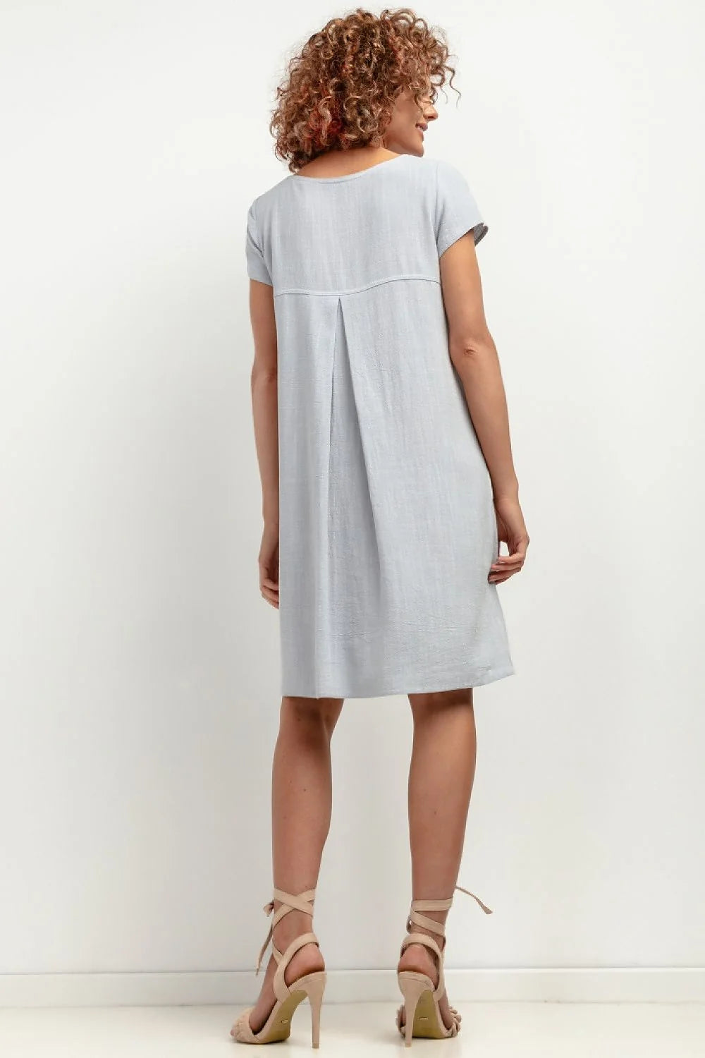 Robe Tessita été courte manches courtes en lin viscose femme élégante décontractée occasion quotidienne