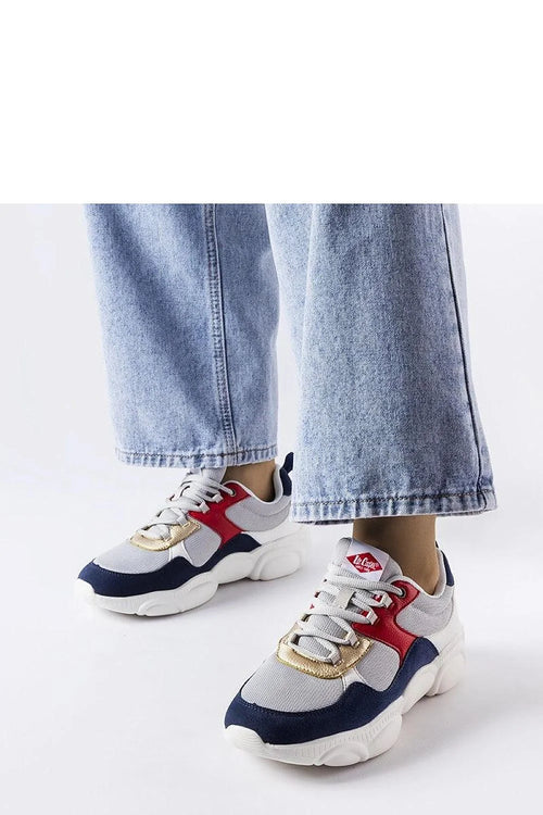 baskets chunky basses respirantes maillées cuir synthétique suédine bleu marine rouge doré semelle oversize coussinée lacets talon urbain confortable