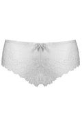 Shorty dentelle floral blanc lingerie féminine élégant gousset coton confort taille ajustable femmes sexy