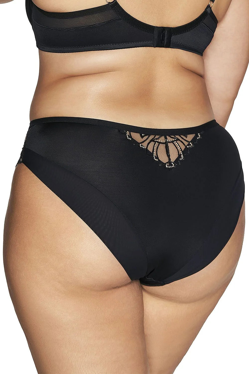 Culottes Ava élégantes en dentelle noire coupe classique confortable microfibre doux finitions luxueuses pour femmes