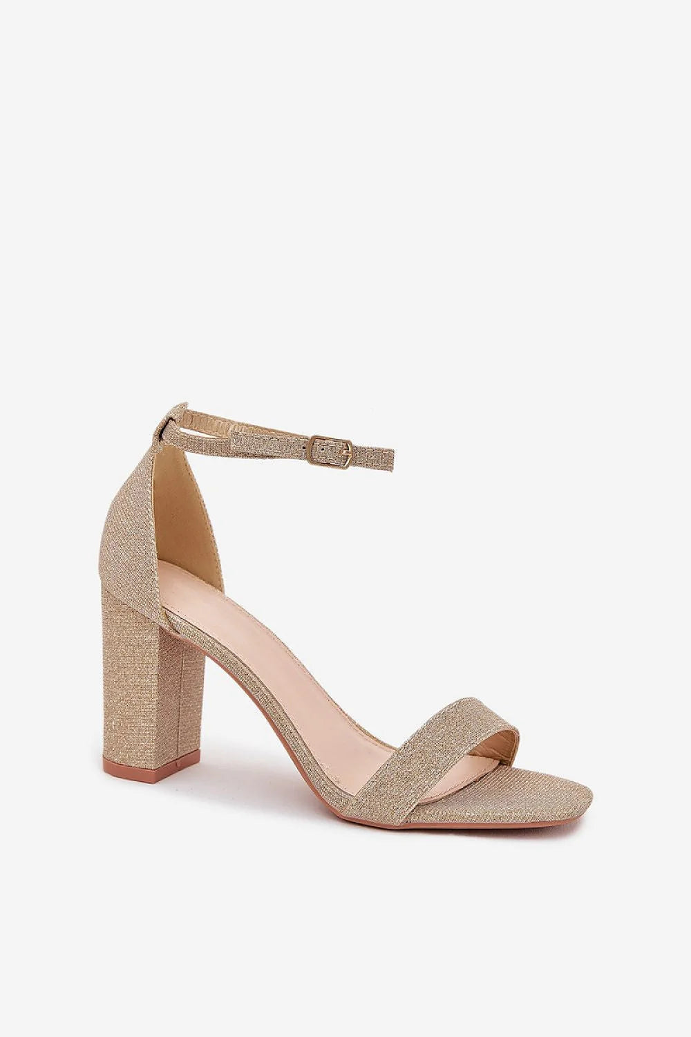 Sandales à talons hauts bloc brillantes pour femmes, style élégant, confort toute la journée, occasion spéciale, mariage, soirée