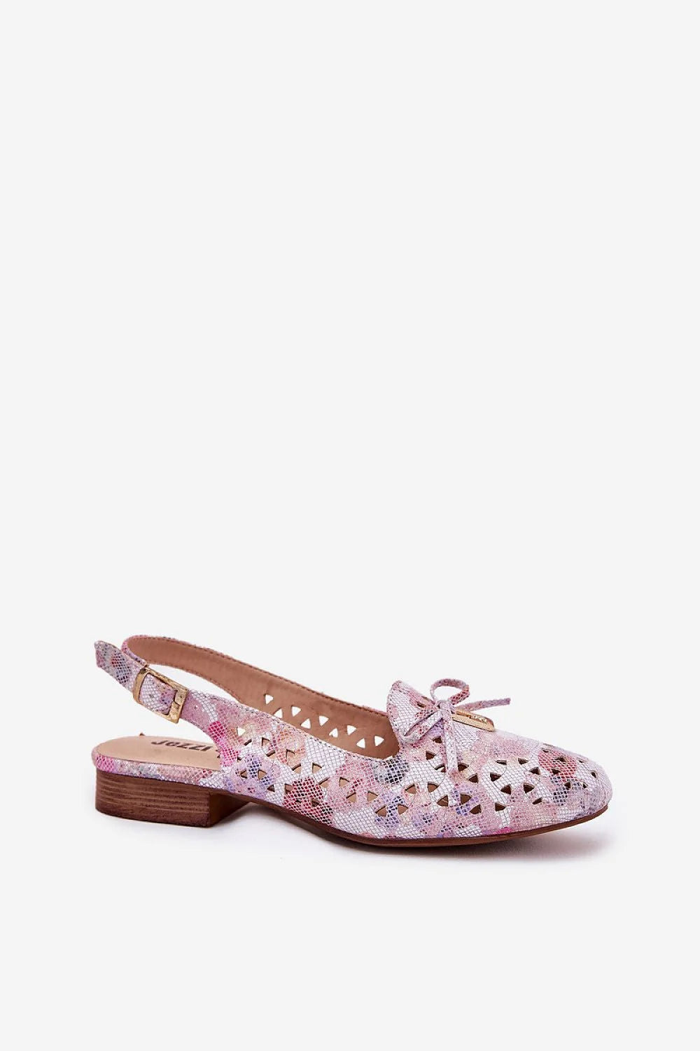 Mocassins femmes style élégant cuir écologique Talon plat design géométrique Pastel rose violet blanc occasion urbaine ou élégante