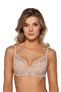 Soutien-gorge push-up Ava féminin élégant dentelle nude floral tissu doux ajustable femme maintien parfait
