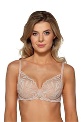 Soutien-gorge push-up Ava féminin élégant dentelle nude floral tissu doux ajustable femme maintien parfait