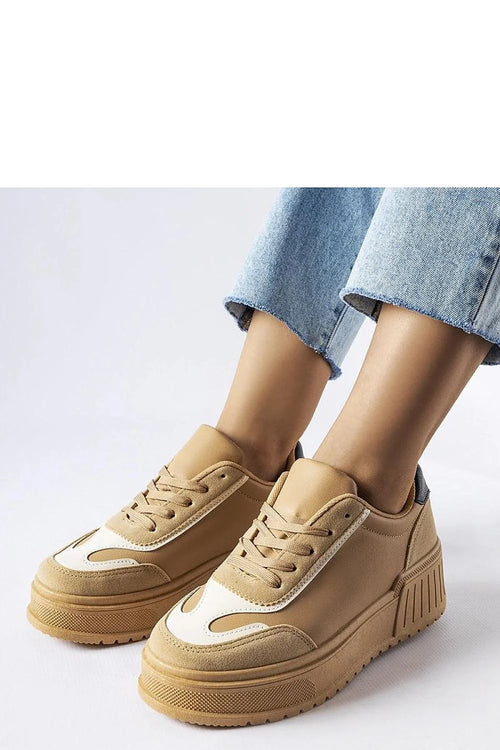 Baskets Solea beige modernes femmes semelle épaisse cuir écologique confortable style urbain printemps été