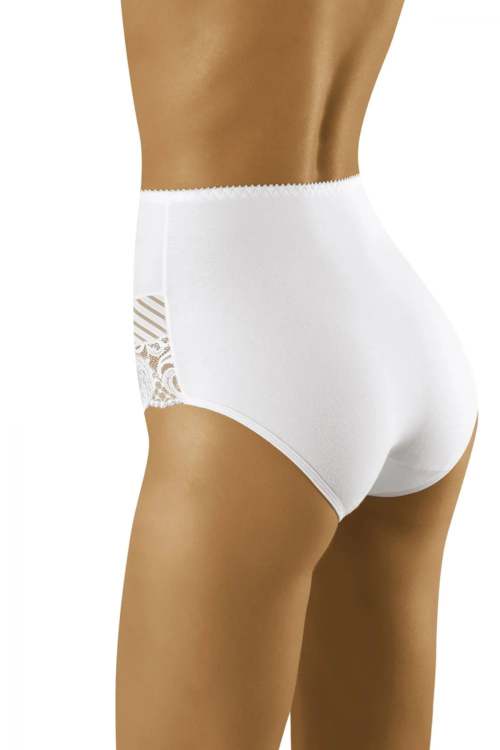 Culottes taille haute en dentelle noire élégante sexy pour femmes avec tulle rayé transparent