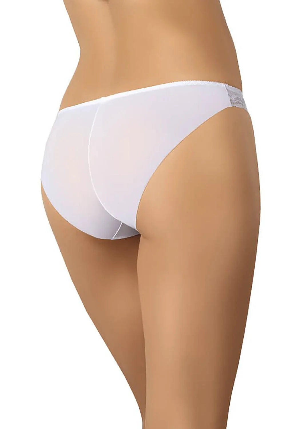 culotte blanche maille douce doublée coton taille basse bikini échancrée dentelle florale fine invisible moulante respirante confortable minimaliste féminine