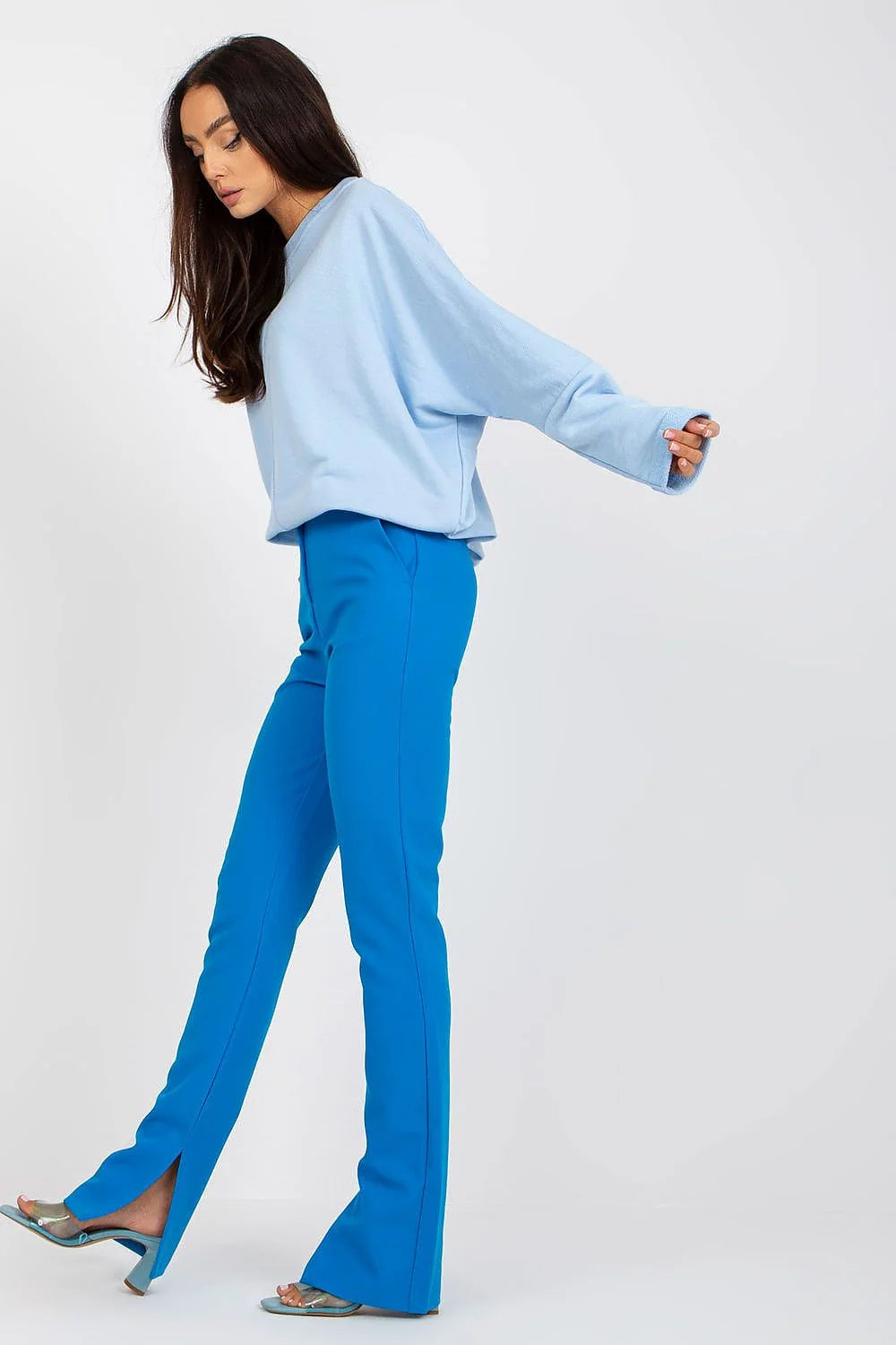 Sweatshirt Rue Paris oversize femme en coton élasthanne rose pâle confortable style moderne coupe ample