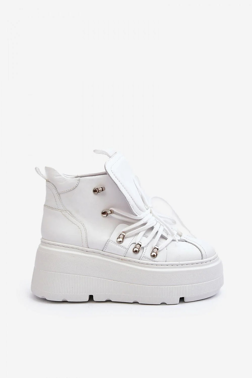 bottines plateforme design moderne urbain tendance cuir naturel similicuir qualité confort femme blanc semelle gomme épaisse talon haut
