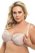 Soutien-gorge allaitement dentelle florale nude Gorsenia confort pratique élégant pour mamans modernes allaitantes