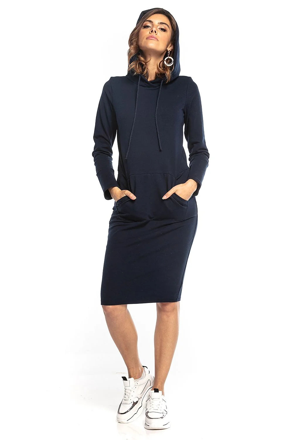 Robe sweat à capuche femme maille douce verte casual confortable pour sorties mode actuelle