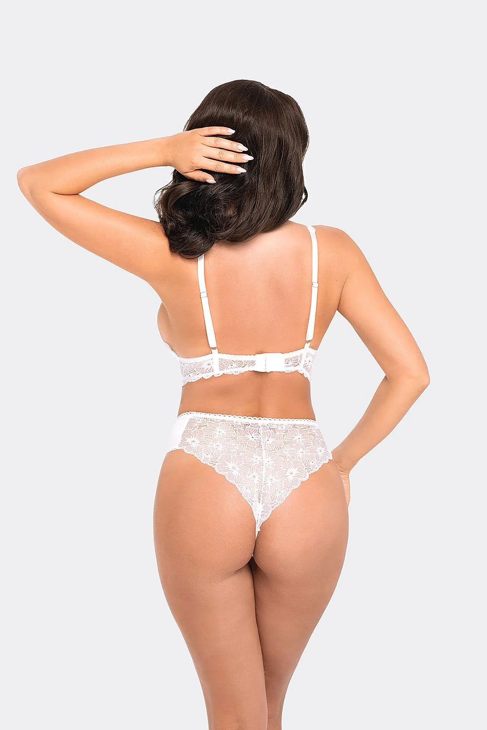 Culottes brésiliennes Babell高 taille en dentelle coton doux elasthanne féminine lingerie élégante confortable occasion spéciale femme