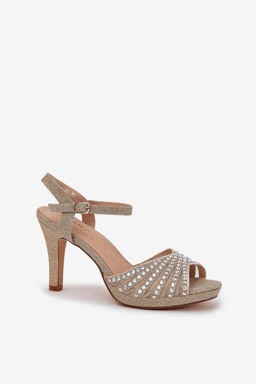 Sandales à talons aiguilles dorées strass élégantes femmes occasion spéciale confortable ajustement parfait soirées événements