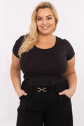 Ensemble mode féminine haut manches courtes pantalon tailleur noir ajusté confort élégance polyvalent occasion