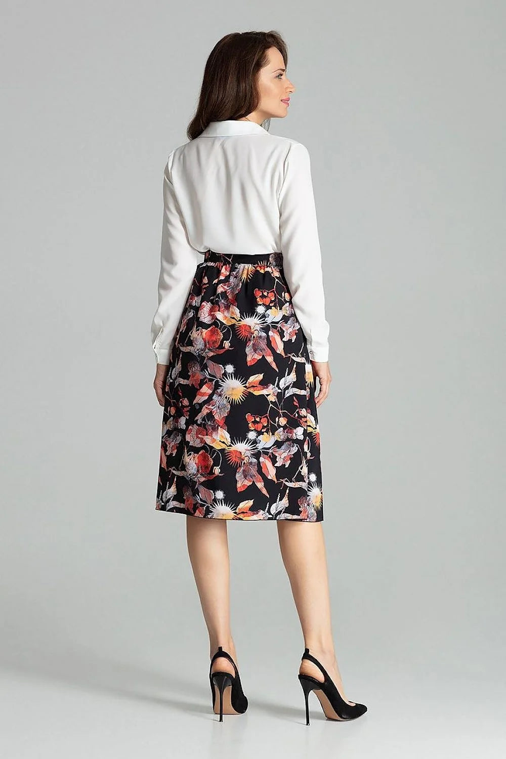 Ensemble chemisier jupe portefeuille coton polyester ajusté élégant professionnel femme silhouette raffinée occasions spéciales
