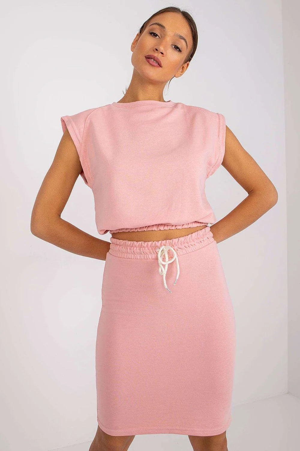 Ensemble femme été Ex Moda orange vif coton polyester décontracté modern style occasion détente