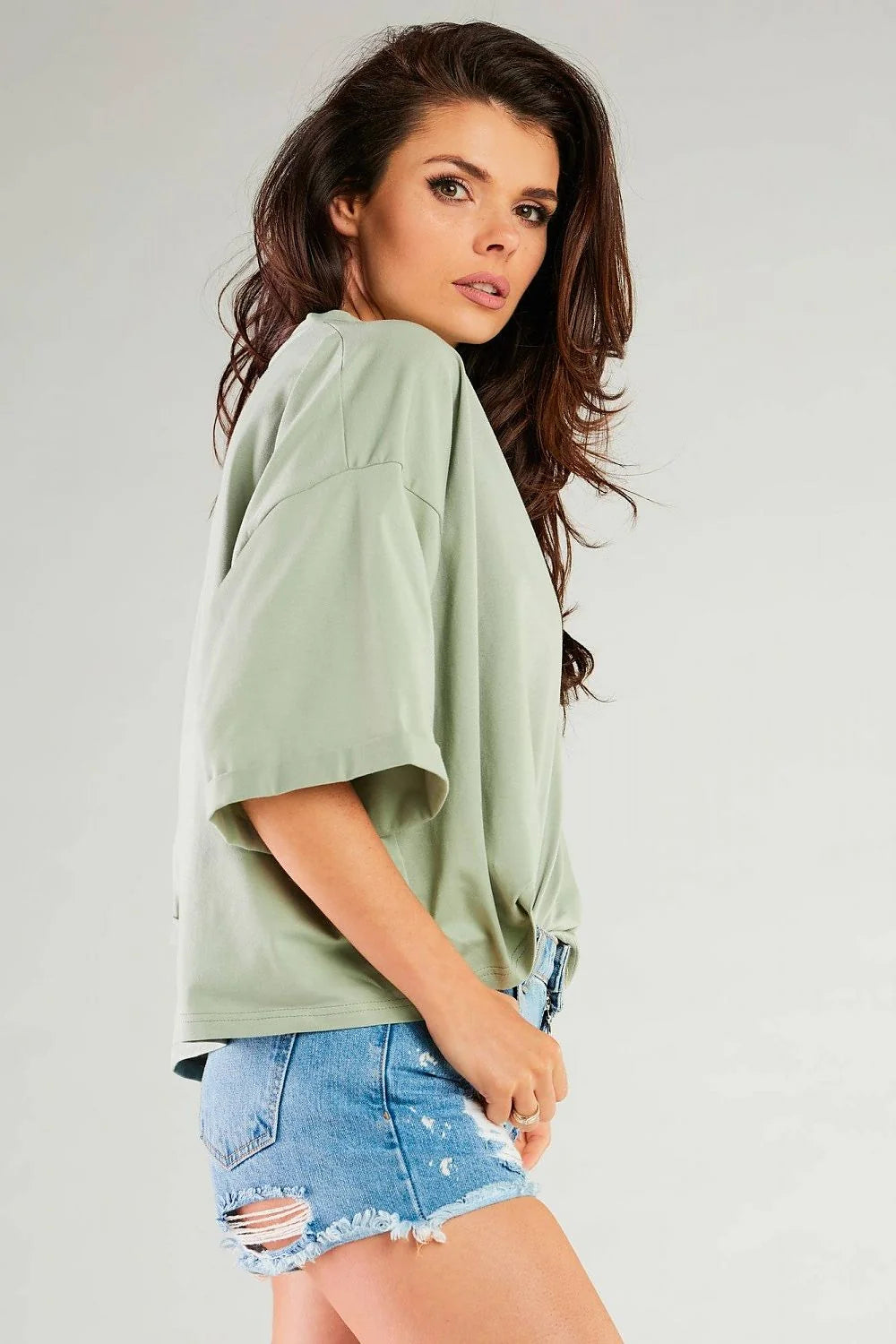 chemisier femme ample manches larges encolure ronde coton lycra extensible respirant fluide doux estival décontracté pologne six couleurs