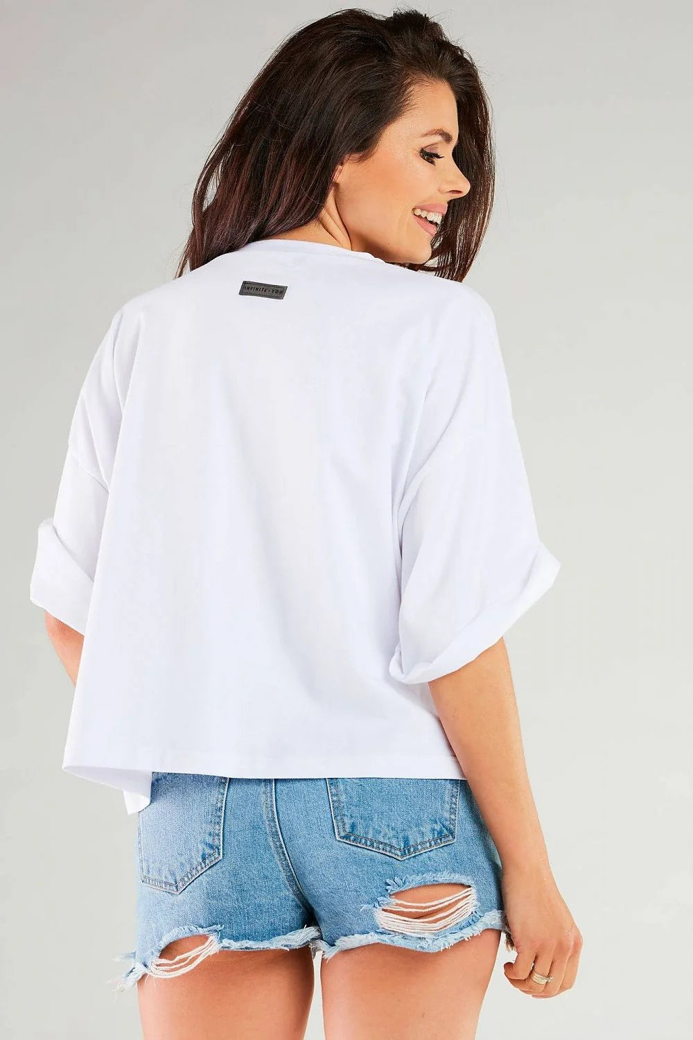 Chemisier Infinite You ample manches larges encolure ronde coton lycra tailles universelles mode féminine été
