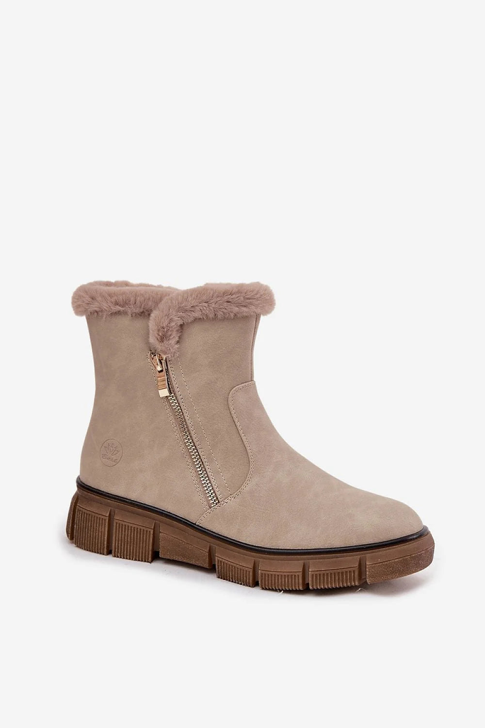 bottes neige femme cuir écologique plateforme 3cm fourrure intérieure col bordé zip latéral semelle caoutchouc crantée antidérapante confortable