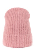 Bonnet Art of Polo rose pastel tricot côtelé doux élastique femmes coupe classique ample finitions soignées