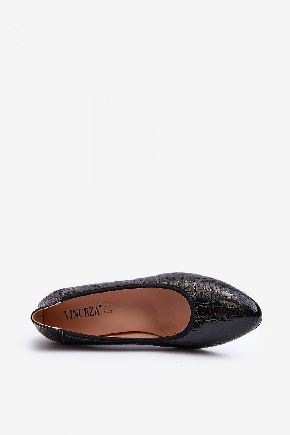 Escarpins design élégant talon large cuir artificiel embossing femme noir confortable longueur 23.5-25.5 cm