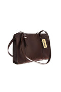 Sac bandoulière cuir naturel Verosoft Vintage élégant classique marron foncé ajustable occasions sophistiquées
