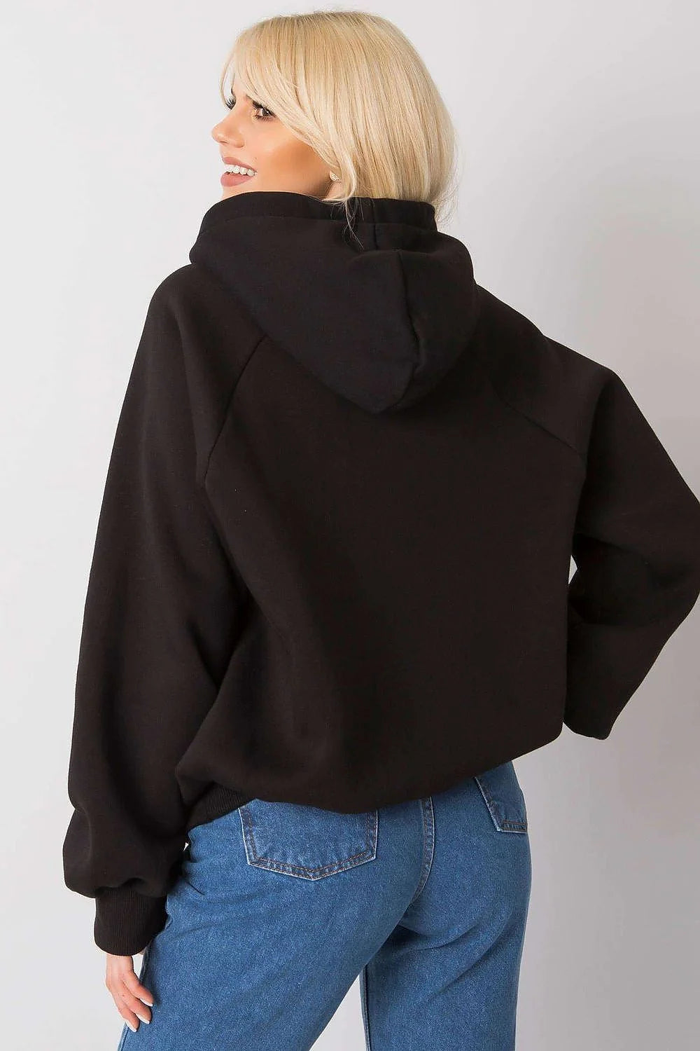 Sweatshirt femme oversize coton polyester bleu vif urbain moderne confortable manches longues GRL PWR