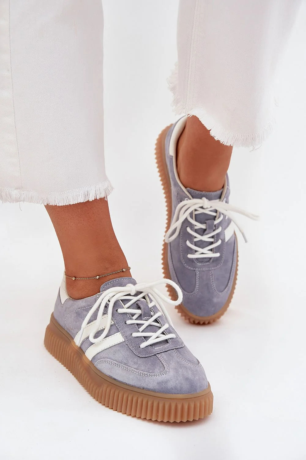 Chaussures de sport Step in style pour femmes en daim naturel, design moderne, confort tout la journée, style décontracté, occasion quotidienne, tailles 37-41