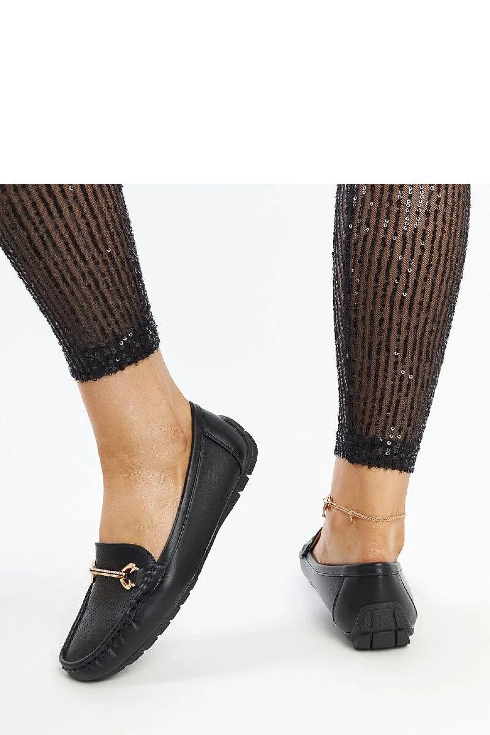 Mocassins pour femmes élégants en cuir noir à semelle basse, design intemporel, confortable, occasion décontractée ou professionnelle