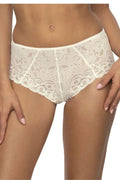 Culotte transparente en dentelle florale, taille haute, coton, élasthanne, femme, mode intime, confort, style romantique