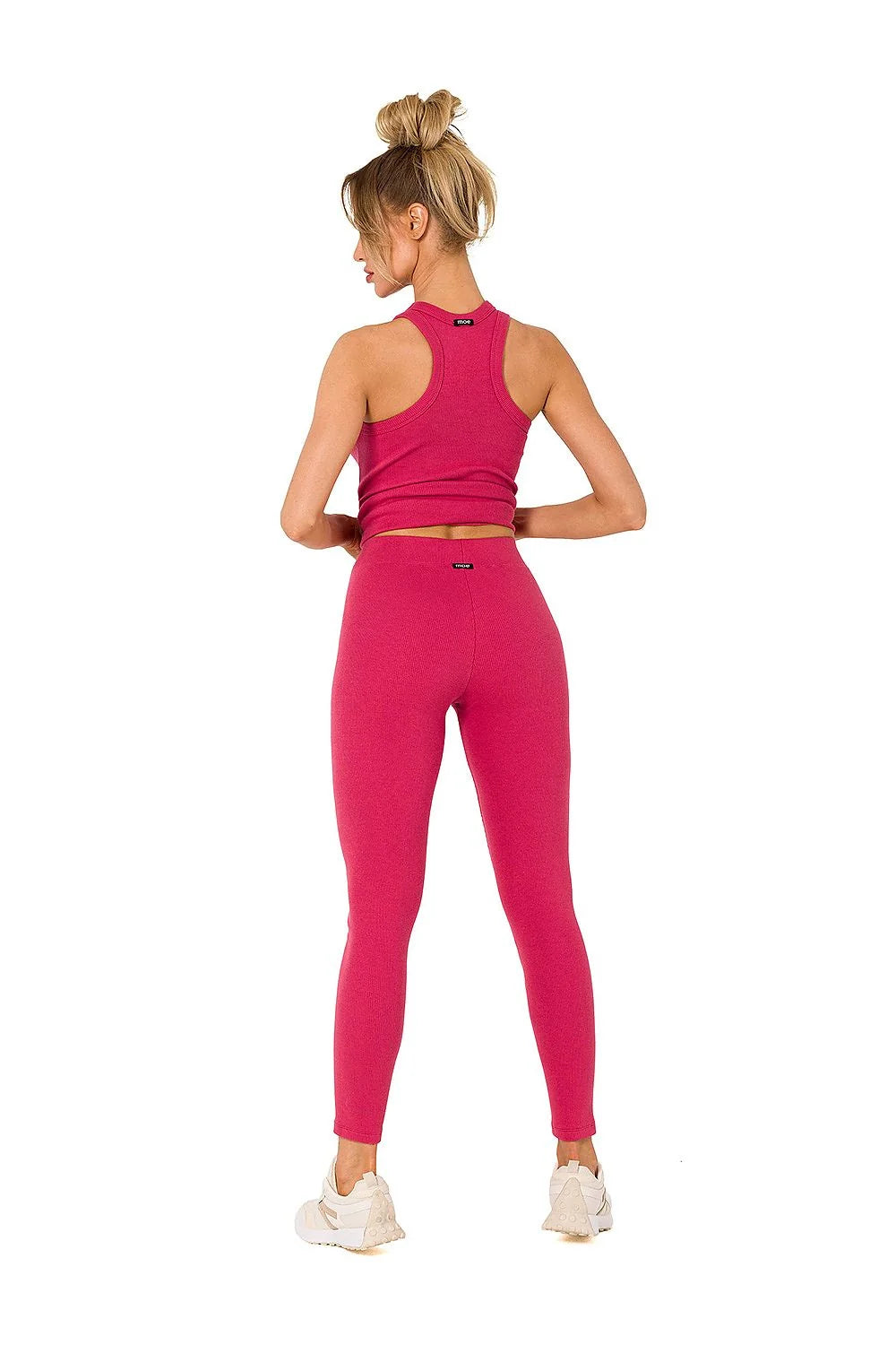 Leggings Moe pour femmes mode sport coupe ajustée elasthanne coton vert vif tendance basique yoga fitness