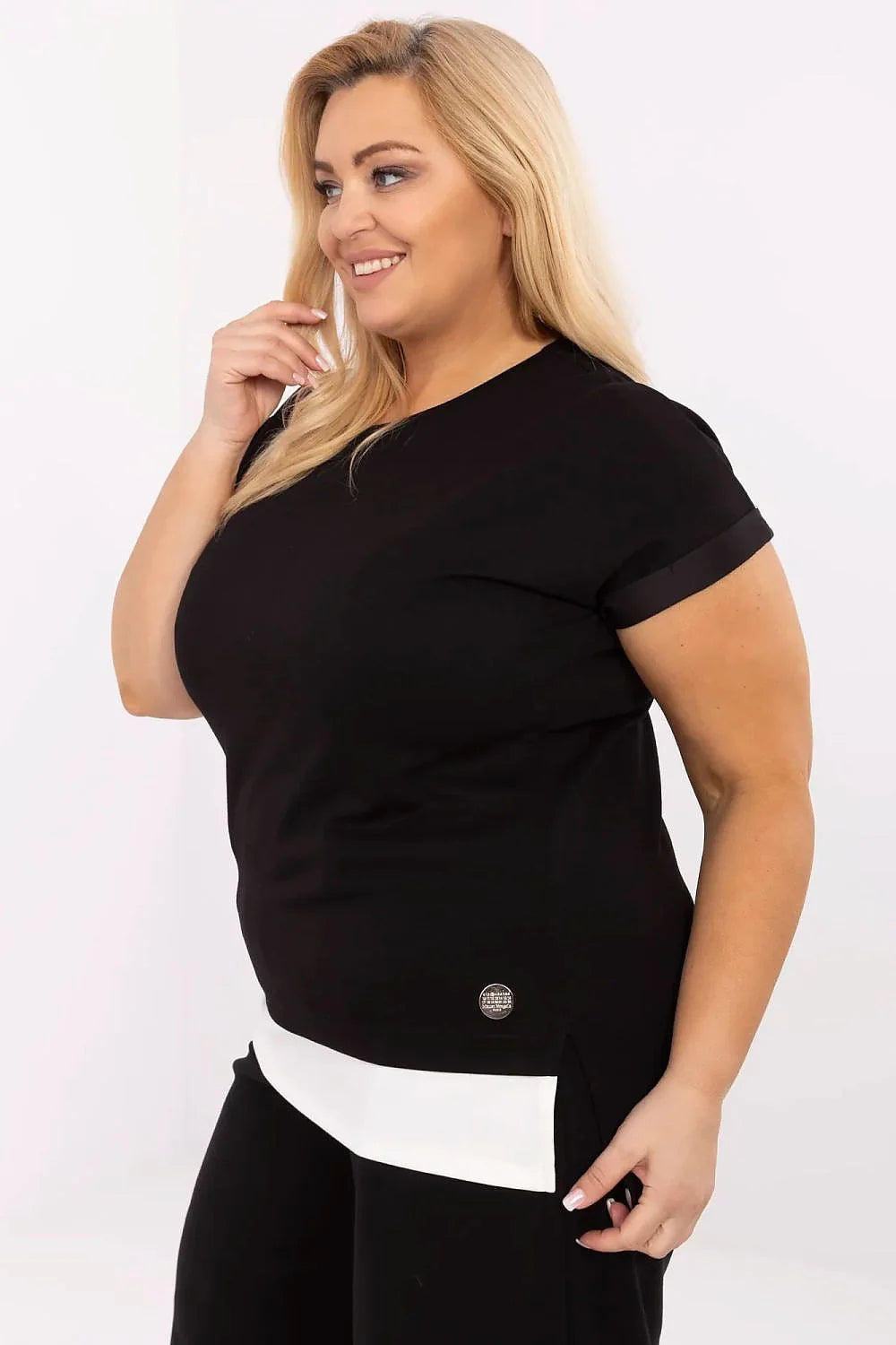 Chemisier pour femme grande taille style moderne manches courtes tissu doux.look élégant.confort quotidien