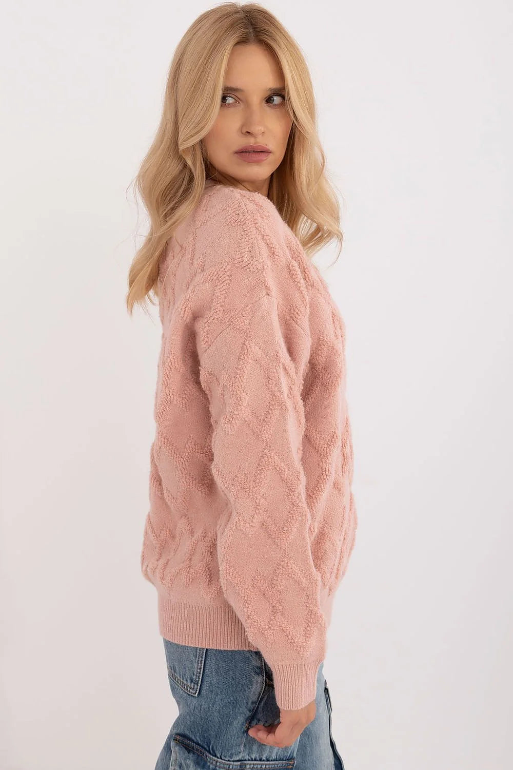 Chandail femme décontracté maille variée élégance subtile longueur standard manches longues col rond nylon PBT viscose
