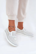 Chaussures basses femmes style moderne élégant cuir artificiel blanc perforé semelle épaisse confort quotidien